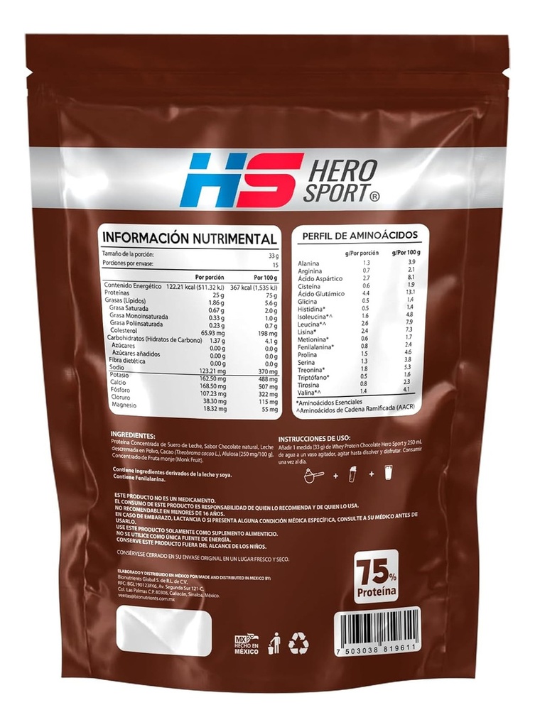 Bionutrients Proteina De Suero De Leche Whey Protein 1kg