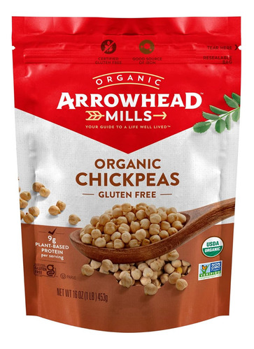 [ARMIOCHP453] Arrowhead Mills Organic Chickpeas 453g