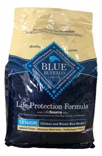 [BLBUFDFCR2200] Blue Buffalo Senior Dog food chicken brown rice 2.2kg