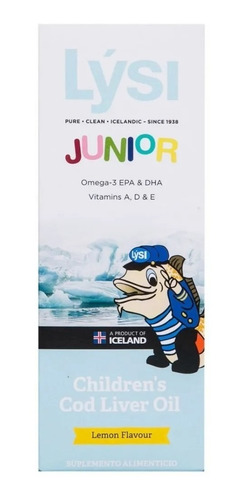 Lysi Omega 3 EPA Y DHA Aceite De Hígado De Bacalao Para Niño