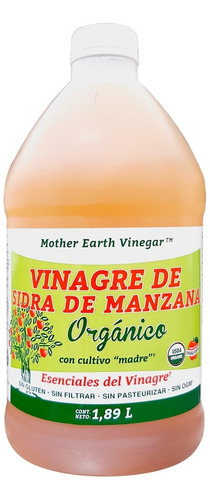 Mothers Earth Vinagre De Sidra De Manzana Orgánico 1.89l
