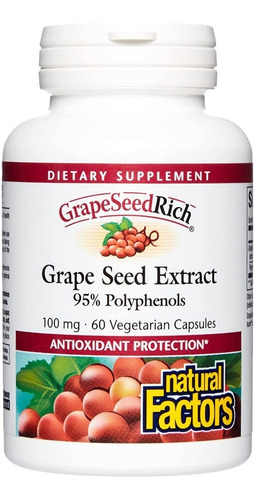 Natural Factors Grape seed extract 100mg 60caps