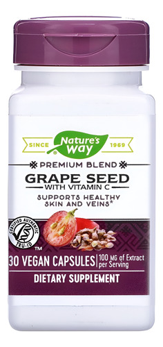 Natures Way Grape seed vitamin C 30caps