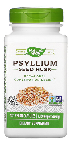 Natures Way Psyllium Seed Husk 180caps