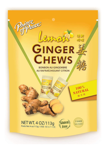 Prince of Peace Lemon ginger chews 113g