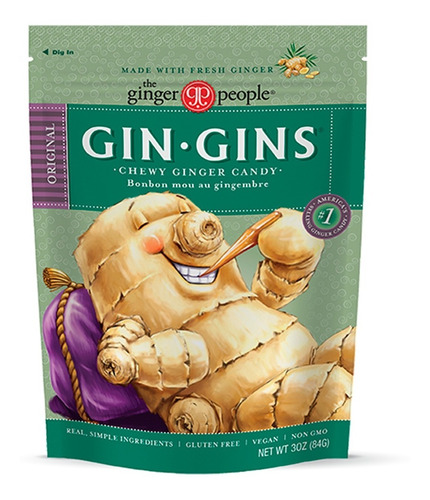 The Ginger People Chewy ginger Gin Gins 84g