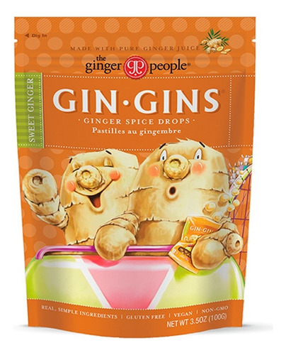 The Ginger People Ginger gummies Gin Gins 100g