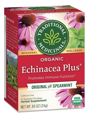 Traditional Medicinals Echinacea Plus Original w Spearmint 16bags