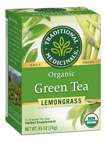 Traditional Medicinals Green Tea Lemongrass 16bags