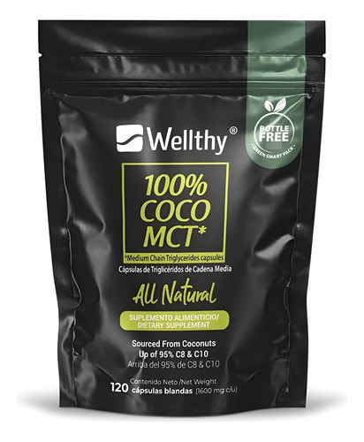 Wellthy Aceite 100% Coco MCT 120caps