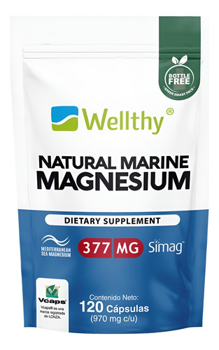 Wellthy Magnesio Marino Natural 120caps