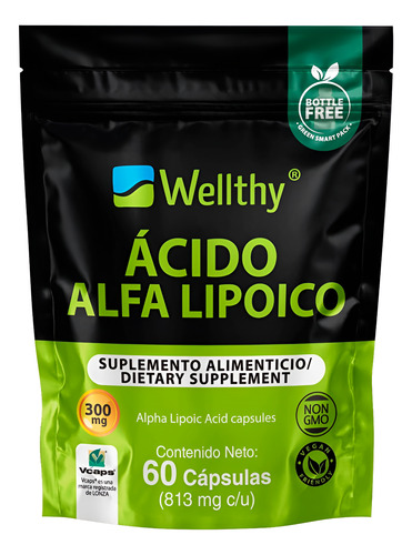 Wellthy Ácido Alfa Lipoico Curcuma 300mg 60caps