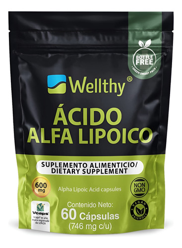 Wellthy Ácido Alfa Lipoico Curcuma 600mg 60caps