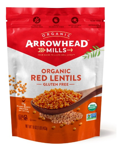 Arrowhead Mills Organic red lentils 453g