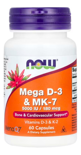 Now Mega D-3 & MK-7 60caps