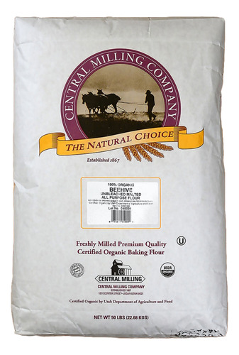 Central Milling organic Beehive All Purpose flour 22.68kg