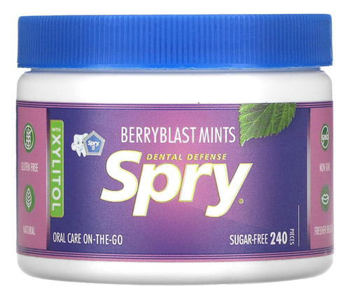 Spry Dental Defense System Sugar Free Gum Berryblast Mints 100pc
