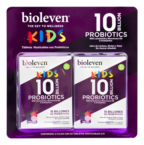 Bioleven Kids Probióticos 10 Billones 40tabletas Masticables