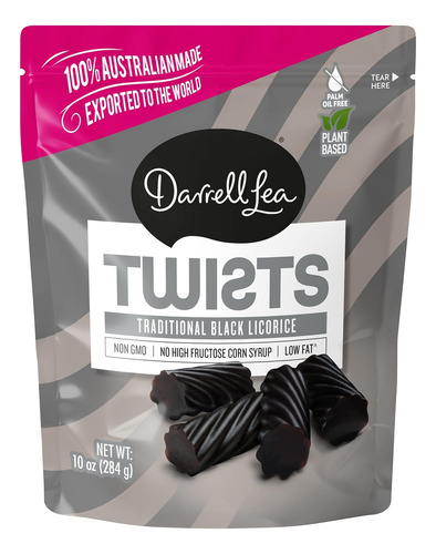 Darrell Lea Black traditional twisted licorice 284g