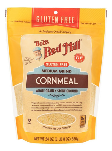 [BRM-12-HMSG-680] Bobs Red Mill Medium GF Cornmeal 680g