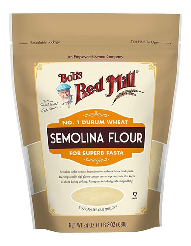 [BRM-12-HSEMO-680] Bobs Red Mill Semolina flour 680g