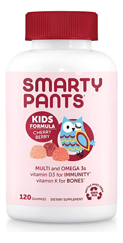 Smarty Pants Kids Formula Cherry Berry 120gummies