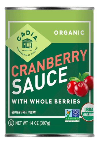 [CADCRSAWH397] Cadia Cranberry sauce whole organic 397g
