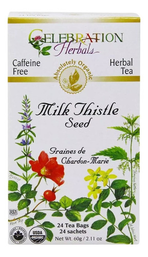 Celebration Herbals Milk Thistle Seed Tea Cardo Mariano 24b