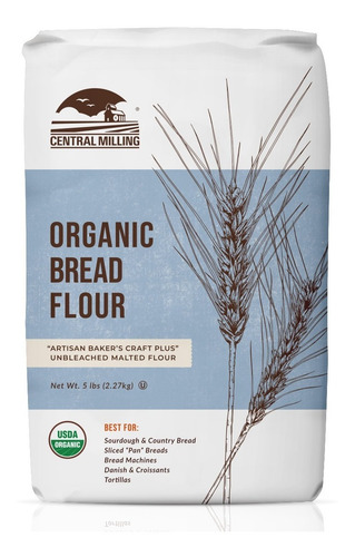 [CMIL-12-OBF-2270] Central Milling Harina Organica Bread Artisan Flour 2.27kgs