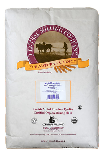 Central Milling High Mountain 100% Organic High Gluten flour 22.68kgs