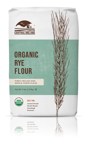 [CMLLORYFR2K] Central Milling organic rye flour 2.27kgs