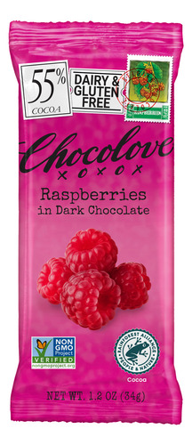 Chocolove Raspberries in dark chocolate 34g