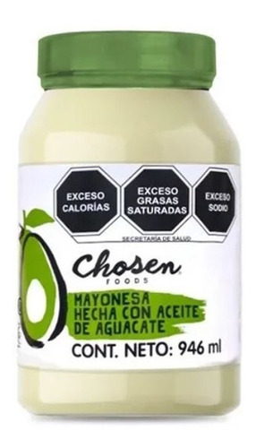 [CFOOD-03-MAPK-946] Chosen Foods Mayonesa Aceite De Aguacate 946ml