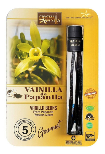 Crystal Vainas De Vainilla Gourmet De Papantla 5pzs