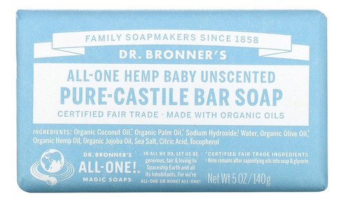 [DBJANC140] Dr. Bronner soap bar Baby mild 140g