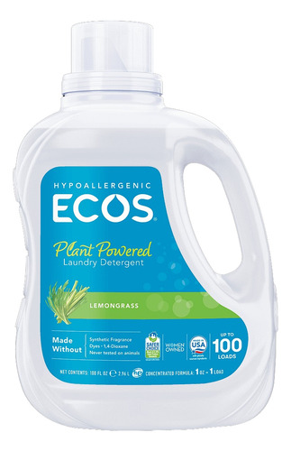 Ecos Laundry detergent Lemongrass 2.96l