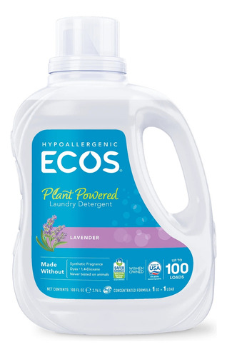 Ecos Plant powered laundry detergent lavender 2.96L