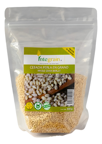 [INTE-12-GCEB-830-F] Integrain Cebada Perla en Grano 830g