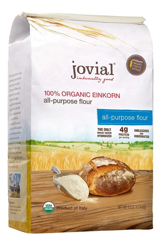 [JVALLPO454] Jovial Organic Einkorn flour 4.54kgs