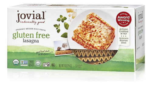 Jovial organic brown rice Lasagna GF 255g