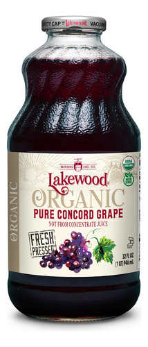 [LAKEWOGRCO946] Lakewood Organic pure concord Grape Juice 946ml