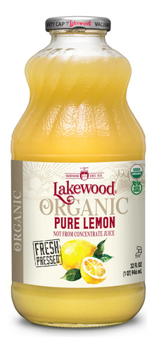 [LKWOPLEMJ946] Lakewood organic pure Lemon juice 946ml
