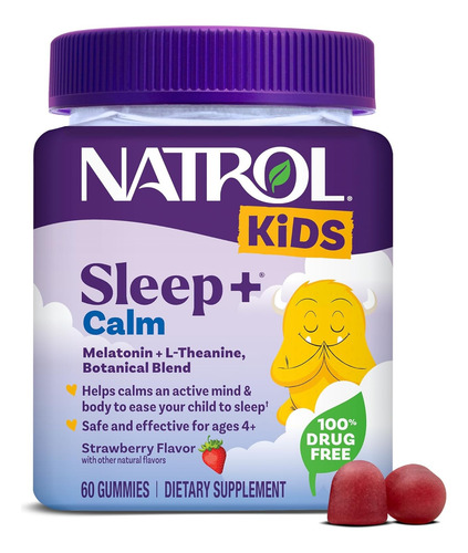 [NAT-21-KSCG-60] Natrol Kids Sleep Calm Melatonin L-theanine 60gummies