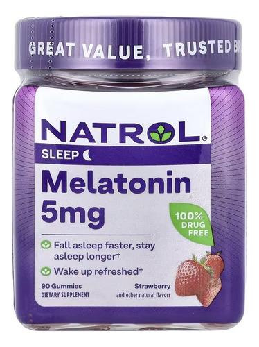 Natrol Melatonin 5mg strawberry 90gummies