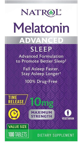 Natrol Melatonin Advance Sleep Time Release 10mg 100tabs
