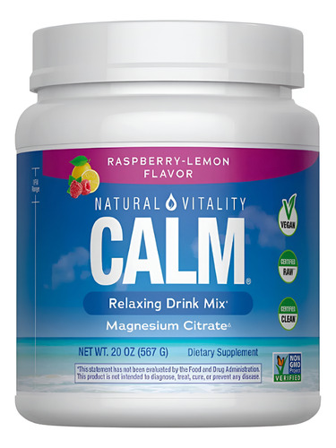 Natural Vitality MaxCalm raspberry-lemon 567g