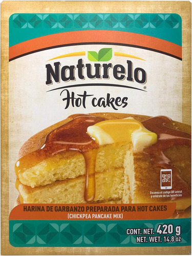 Naturelo Harina De Garbanzo Preparada Hot Cakes 420g
