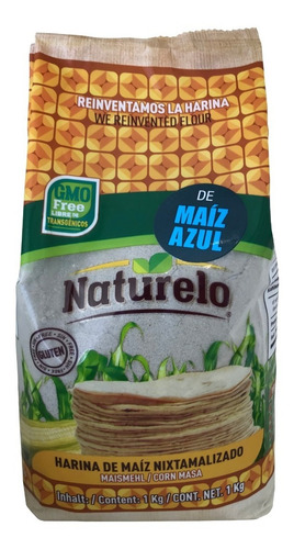 [NLO-12-HMNMA-1] Naturelo Harina De Maíz Nixtamalizado De Maiz Azul 1 Kg