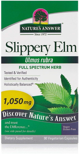 Natures Answer Slippery Elm Ulmus Rubra 90caps