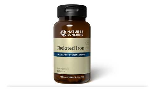 [NSUNCHIRON180] Natures Sunshine Chelated iron 180tabs